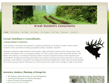 Tablet Screenshot of greatoutdoorsconsultants.com
